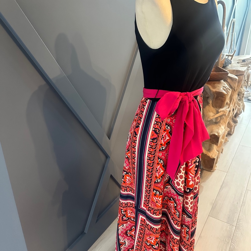 Eliza J Black and Pink Maxi Skirt - Picture 3 of 6